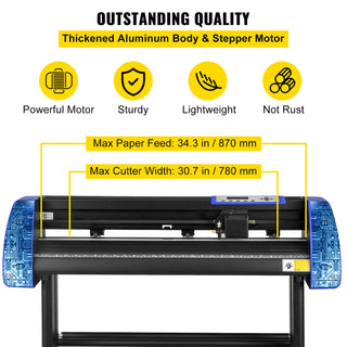 34 Inch Vinyl Cutter Machine With Floor Stand Vinly Sign Cutting Plotter Starter Kits Software Adjustable Force  Speed