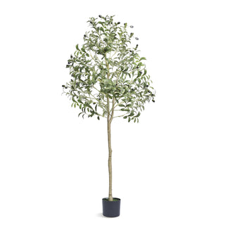 Artificial Olive Tree 4/5/6 FT Tall Faux Plant Secure PE Material & Anti-Tip Tilt Protection Low-Maintenance Tree for Home