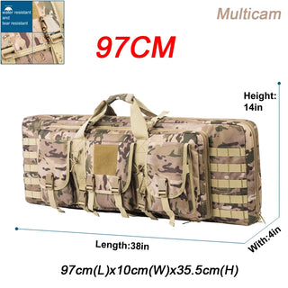 32 38 42 inch Double Rifle Case Bag Tactical Weapon Gun Case Rifle & Pistol Bag Long Gun Bag for Hunting Range Sports Transport