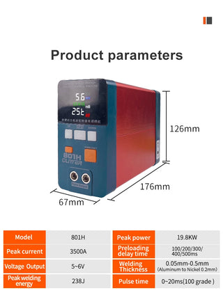 3500A 801H High Current Pulse Spot Welding Machine Lithium Iron Phosphate Batteries Can Be Welded Welding Aluminum And Nickel