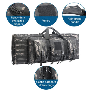 32 38 42 inch Double Rifle Case Bag Tactical Weapon Gun Case Rifle & Pistol Bag Long Gun Bag for Hunting Range Sports Transport