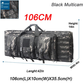 32 38 42 inch Double Rifle Case Bag Tactical Weapon Gun Case Rifle & Pistol Bag Long Gun Bag for Hunting Range Sports Transport