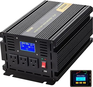 Modified Sine Wave Power Inverter, Car Converter with LCD Remote Control, USB Port, Inverter for Truck RV