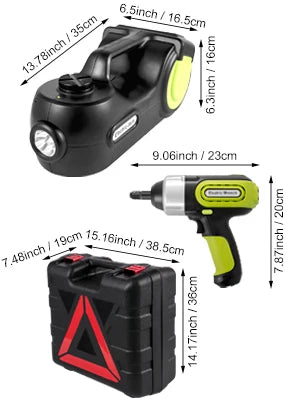 Electric Car Jack 5 Ton Car Jack Hydraulic Electric Floor Jack with Electric Impact Wrench LED Light Hydraulic Tool