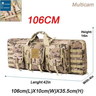 32 38 42 inch Double Rifle Case Bag Tactical Weapon Gun Case Rifle & Pistol Bag Long Gun Bag for Hunting Range Sports Transport