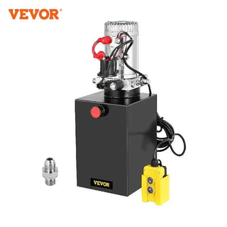 Car Jack Hydraulic Pump 12V DC Single Acting 4-20 Quart Dump Trailer Power Unit Remote Control Crane Truck Car Lift Motor