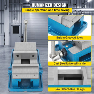 Bench Vise 3/4/5" CNC Lock Down High Precision Vise Clamp With Adjustable Handle for Finishing Milling Drilling Machines