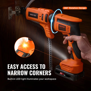 Drywall Screw Gun Auto-Feed 20V Max Collated Drywall Screwgun 4200RPM Brushless Cordless Drywall Gun Kit w/2 Battery Packs