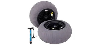 Beach Balloon Wheels 13" Replacement Sand Tires TPU Cart Tires for Kayak Dolly Canoe and Buggy w/ Free Air Pump 2-Pack