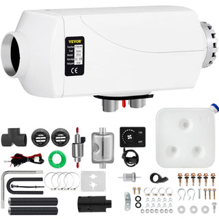 12V 5KW Diesel Air Heater Tank 2 x Vent Duct Thermostat Caravan Motorhome 5kw diesel air heater webasto diesel heater