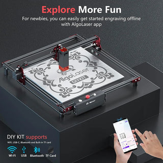 AlgoLaser Diy Kit Laser Master Engraver Cutter For Beginner 40*40cm Table Woodworking CNC Engraving Cutting Machine Metal Glass