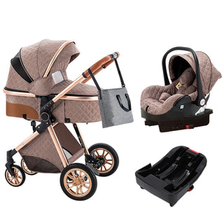 New Baby Stroller 3 in 1 High Landscape Stroller Reclining Baby Carriage Foldable Stroller Baby Bassinet Puchair Newborn