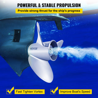 3-Blade 14.5" x 21" Pitch Steel Boat Propeller, Compatible with Volvo Penta SX Drive All Models with 19 Tooth Splines