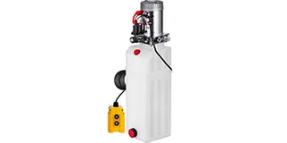 Lifting Jack Hydraulic Pump Power Unit 4L/ 6L/8L Plastic Tank Quick Start Oil Flow Single Acting For Dump Trucks Trailer