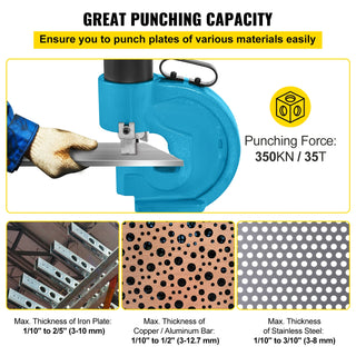 CH-70 Hydraulic Split Hole Puncher 35T Hole Digger Force Punching Tool Kit For Iron Plate Copper Aluminum Stainless Steel