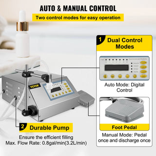 Liquid Filling Machine 5-3500 ml GFK160 Digital Control Water Drink Perfume Cosmetics Juice Milk Small Bottle Filler