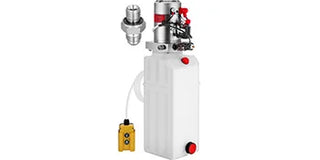 Lifting Jack Hydraulic Pump Power Unit 4L/ 6L/8L Plastic Tank Quick Start Oil Flow Single Acting For Dump Trucks Trailer