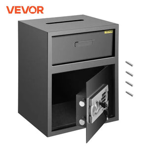 Electronic Safe Deposit Box With Drop Slot Secret Hidden Piggy Bank Security Digital Access Two Keys for Store Money Guns