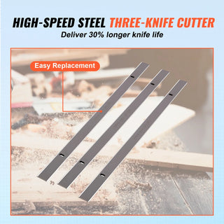 Electric Thickness Planer Benchtop 13inch Wood Planer with Three Blades Two Speed 15-Amp 2000W for DIY Woodworking Planing