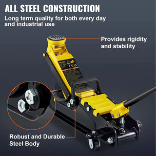 2.5T Floor Hydraulic Jack Pneumatic Low Profile Floor Jack Heavy-Duty Steel Racing Floor Jack with Single Piston Lift Pump