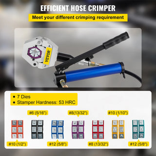 Hydraulic Hose Crimper 71500 Separable Hydra-Krimp with Aluminum Pump Handheld Air Condtioning Repair Crimping Tool Set