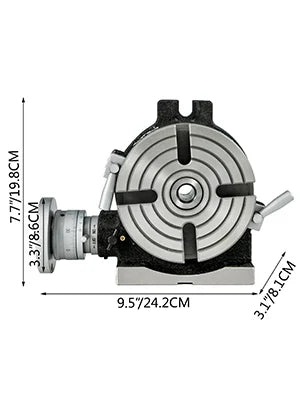 Vertical & Horizontal Rotary Table 100MM 150MM 200MM HV4 HV6 HV8 Working Table Tilting 360° for Milling Drilling Machine