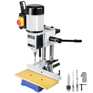 Benchtop Mortiser Machine Mortising Tenon Machine Square / Round Hole for Woodworking Drilling Wood Metal Milling Slotting