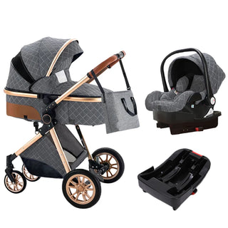 New Baby Stroller 3 in 1 High Landscape Stroller Reclining Baby Carriage Foldable Stroller Baby Bassinet Puchair Newborn