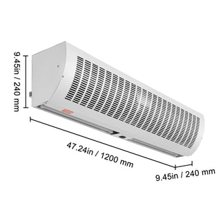 36/42/48/60 in Commercial Indoor Air Curtain Super Power 2 Speeds Wall Mounted Air Curtains for Doors Indoor Over Door Fan