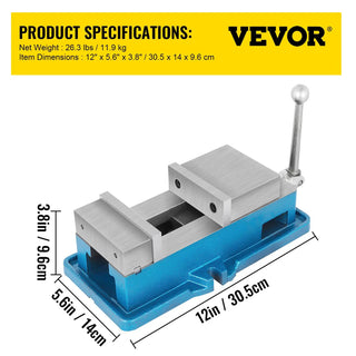 Bench Vise 3/4/5" CNC Lock Down High Precision Vise Clamp With Adjustable Handle for Finishing Milling Drilling Machines