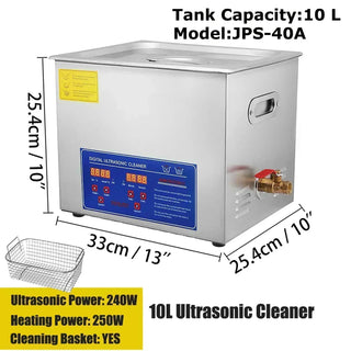 Ultrasonic Cleaner 2L 3L 6L 10L 15L 22L 30L Digital Timer Stainless Steel Bath Jewelry Glasses Watch Cleaning Machine