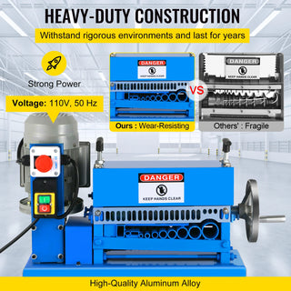 1.5-38MM Automatic Wire Stripping Machine 370W Metal Cable Wire Stripper With 10 Blades,15 M/Min for Recycling Copper Wire