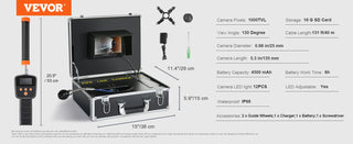 Sewer 30/40Cm Camera Pipe Inspection Camera 7-inch Screen