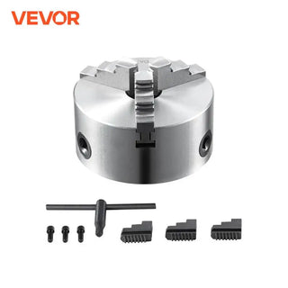 3-Jaw Lathe Chuck 100/125/160/200/250 mm Self-Centering Lathe Chuck Multiple Clamping Range for Lathe 3D Printer Machining