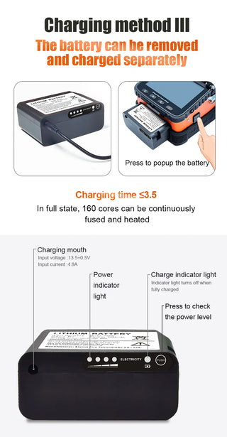 AI-10A AI-9 AI-6A AI-6C AI-6C+  Optial Fiber Fusion splicer Machine SM & MM With VFL OPM 5S Splicing Machine 6 Motors