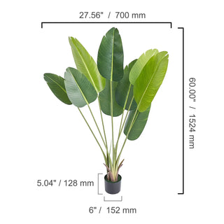 Artificial  Tree 4/5/6 FT Tall Faux Plant Secure PE  & Anti-Tip Tilt Protection Low-Maintenance Plant