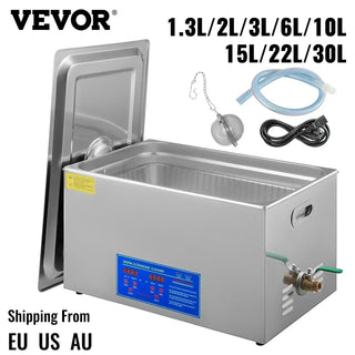 Ultrasonic Cleaner 2L 3L 6L 10L 15L 22L 30L Digital Timer Stainless Steel Bath Jewelry Glasses Watch Cleaning Machine