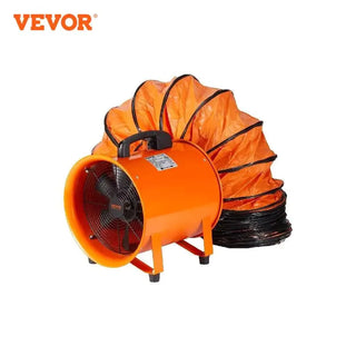 Exhaust Fan 10/12 inch Industrial Ventilation Fan Exhaust Blower with 10M PVC Duct Hose Ventilator for Homeuse Warehouse