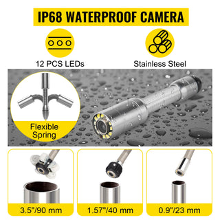 Pipe Inspection Camera 7in Monitor DVR Recording 30/50M Cable 512HZ Pipe Locator Drain Sewer Pipeline Industrial Endoscope