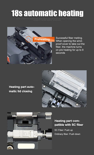 AI-10A AI-9 AI-6A AI-6C AI-6C+  Optial Fiber Fusion splicer Machine SM & MM With VFL OPM 5S Splicing Machine 6 Motors