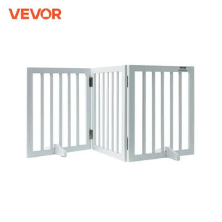 Free Standing Dog Gate Freestanding Pet Gate 3 Panels Foldable Dog Gate for Narrow Passageways Expandable Dog Barrier