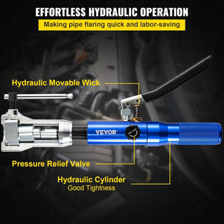 Hydraulic Flaring Tool Kit, 45° Double Flaring Tool, Brake Repair Brake Flaring Tools for 3/16"-1/2", Brake Flare Tool