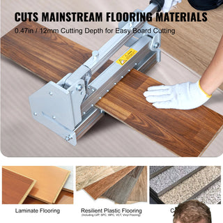 Floor Cutter 13 inch Cuts Vinyl Plank Laminate Engineered Hardwood Siding 0.47in Cutting Depth Effortless Easy Cutting