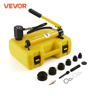 10Ton Hydraulic Knockout Punch Driver Kit 1/2"-2" w/ 6 Dies Carbon Steel Sheet Hole Opener Repair Tool Manuel Hole Digger