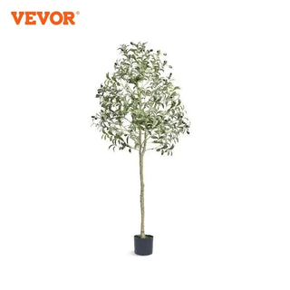 Artificial Olive Tree 4/5/6 FT Tall Faux Plant Secure PE Material & Anti-Tip Tilt Protection Low-Maintenance Tree for Home