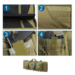 32 38 42 inch Double Rifle Case Bag Tactical Weapon Gun Case Rifle & Pistol Bag Long Gun Bag for Hunting Range Sports Transport