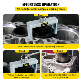 Cylinder Liner Remover For 4.9" to 5.63" Bore Compatible with Detroit Diesel 60 Series 12.7L & 14L and MTU S2000 Engines