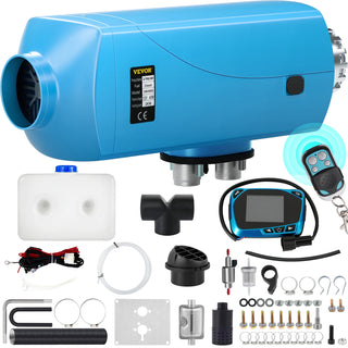 Diesel Heater 12V Muffler 2KW Diesel Air Heater, 5L Tank  with Blue LCD Switch & Remote Control for Bus Boat and Trailer