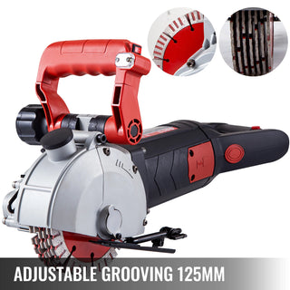 4800W Wall Chaser Concrete Cutter Electric Laser Aiming Groove Slotting Machine 125mm Circular Saw Cutting Power Tool Set