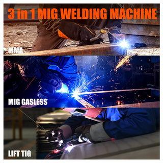 HZXVOGEN 3 in1 MIG/TIG/MMA Semi-Automatic Welding Machine HVM200 Inverter Welder Synergy Tool Non Gas For Gasless Iron Soldering